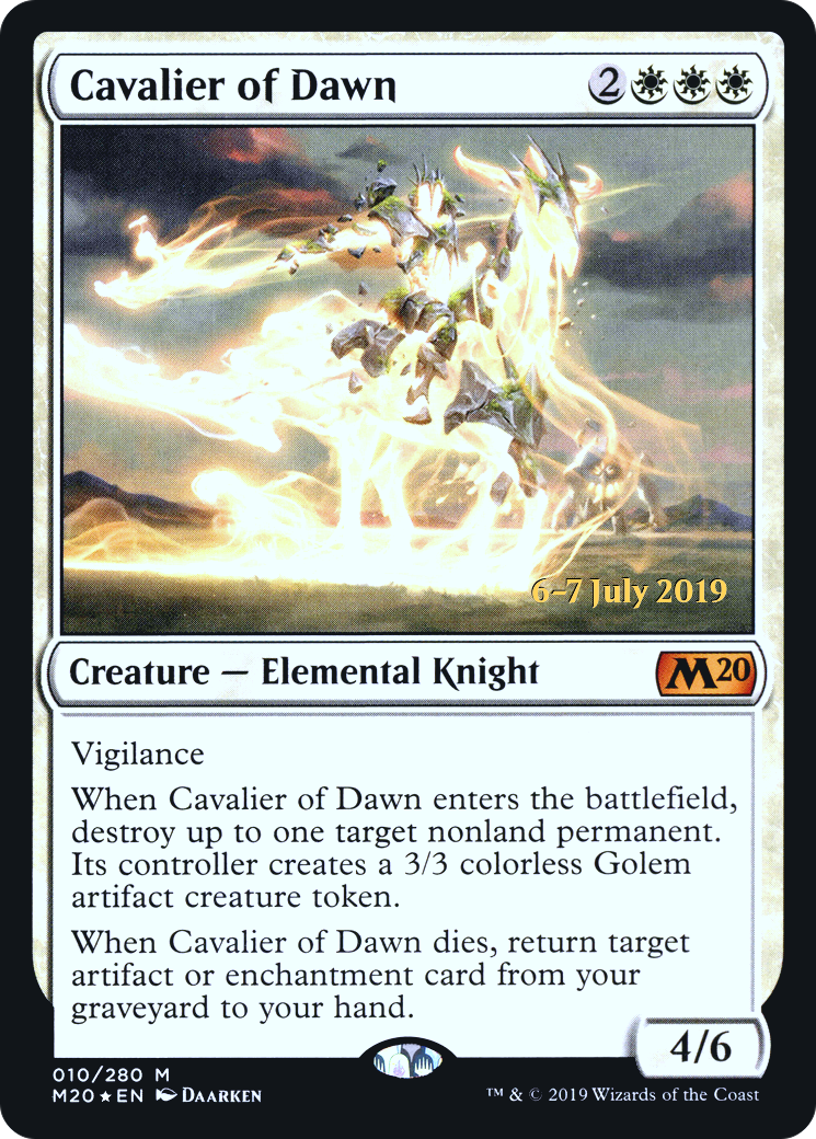 Cavalier of Dawn (PM20-10S) - Core Set 2020 Promos Foil - Premium MTG Single from Wizards of the Coast - Just $2.67! Shop now at Game Crave Tournament Store