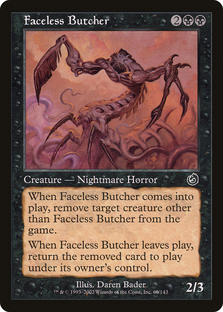 Faceless Butcher (TOR-060) - Torment - Premium MTG Single from Wizards of the Coast - Just $0.08! Shop now at Game Crave Tournament Store