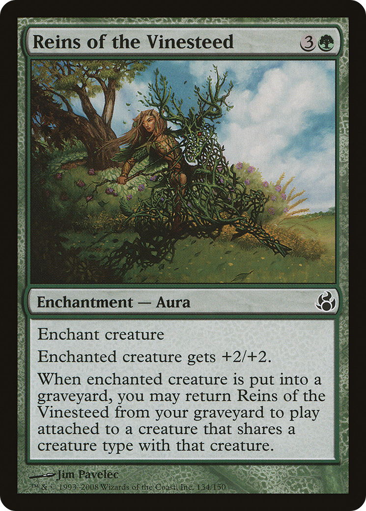 Reins of the Vinesteed (MOR-134) - Morningtide Foil - Premium MTG Single from Wizards of the Coast - Just $0.15! Shop now at Game Crave Tournament Store
