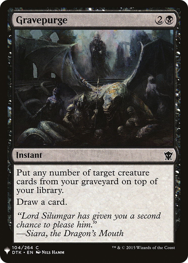 Gravepurge (MB1-675) - Mystery Booster - Premium MTG Single from Wizards of the Coast - Just $0.08! Shop now at Game Crave Tournament Store
