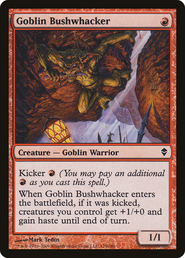 Goblin Bushwhacker (ZEN-125) - Zendikar Foil - Premium MTG Single from Wizards of the Coast - Just $7.66! Shop now at Game Crave Tournament Store