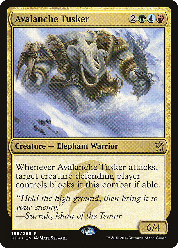 Avalanche Tusker (KTK-166) - Khans of Tarkir - Premium MTG Single from Wizards of the Coast - Just $0.08! Shop now at Game Crave Tournament Store