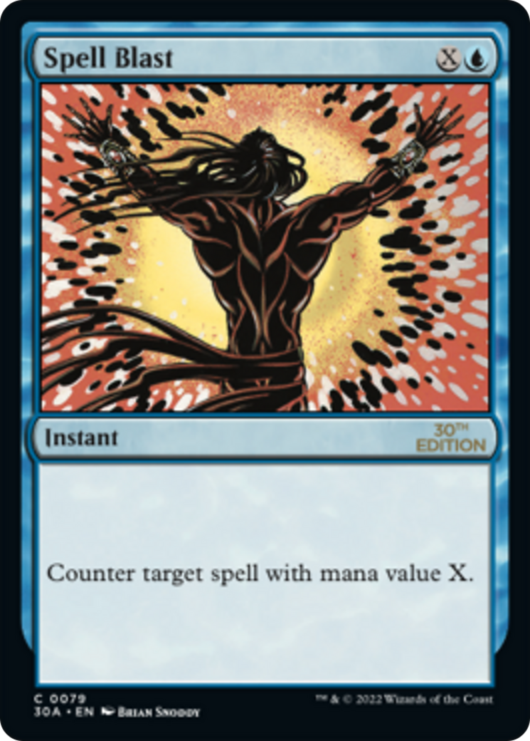 Spell Blast (30A-079) - 30th Anniversary Edition - Premium MTG Single from Wizards of the Coast - Just $0.11! Shop now at Game Crave Tournament Store