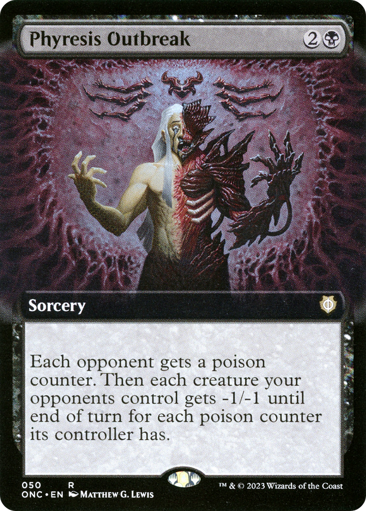Phyresis Outbreak (ONC-050) - Phyrexia: All Will Be One Commander: (Extended Art) - Premium MTG Single from Wizards of the Coast - Just $1.36! Shop now at Game Crave Tournament Store