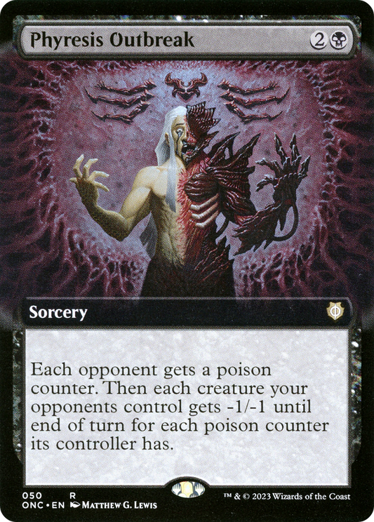Phyresis Outbreak (ONC-050) - Phyrexia: All Will Be One Commander: (Extended Art) - Premium MTG Single from Wizards of the Coast - Just $1.36! Shop now at Game Crave Tournament Store