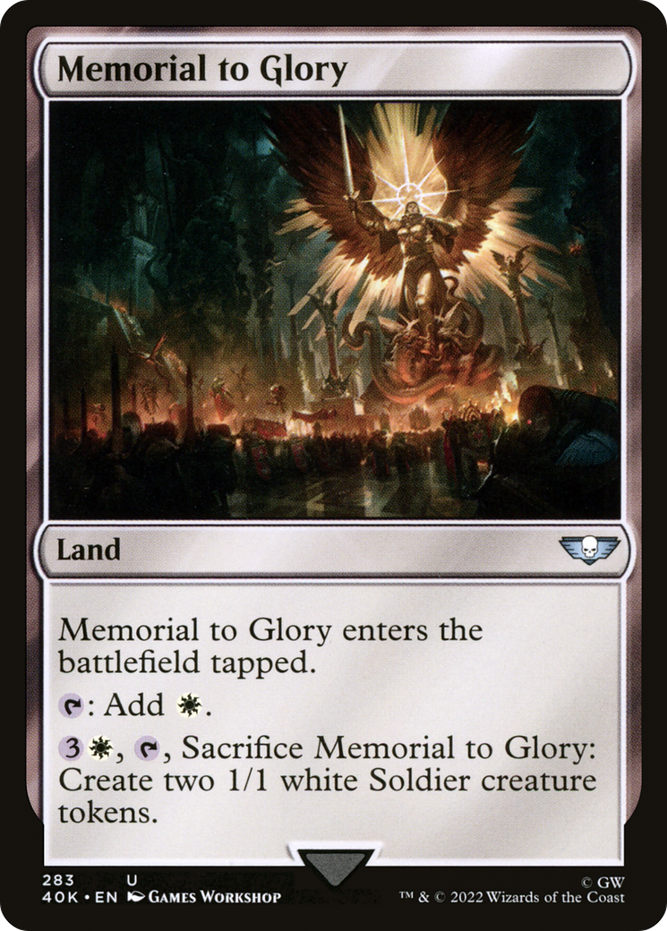 Memorial to Glory (40K-283) - Warhammer 40,000 Commander - Premium MTG Single from Wizards of the Coast - Just $0.08! Shop now at Game Crave Tournament Store