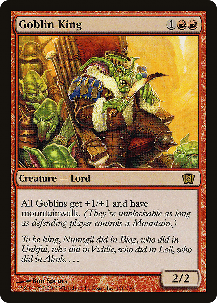 Goblin King (8ED-190★) - Eighth Edition Foil - Premium MTG Single from Wizards of the Coast - Just $7.92! Shop now at Game Crave Tournament Store