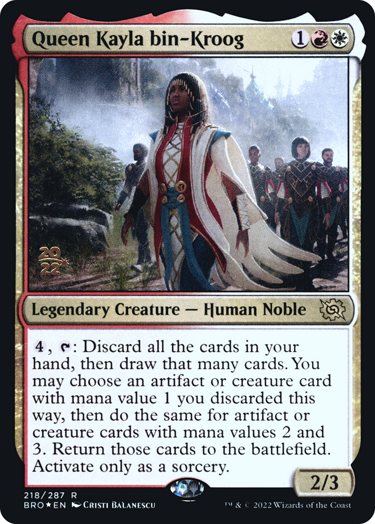 Queen Kayla bin-Kroog (PBRO-218S) - The Brothers' War Promos Foil - Premium MTG Single from Wizards of the Coast - Just $1.72! Shop now at Game Crave Tournament Store