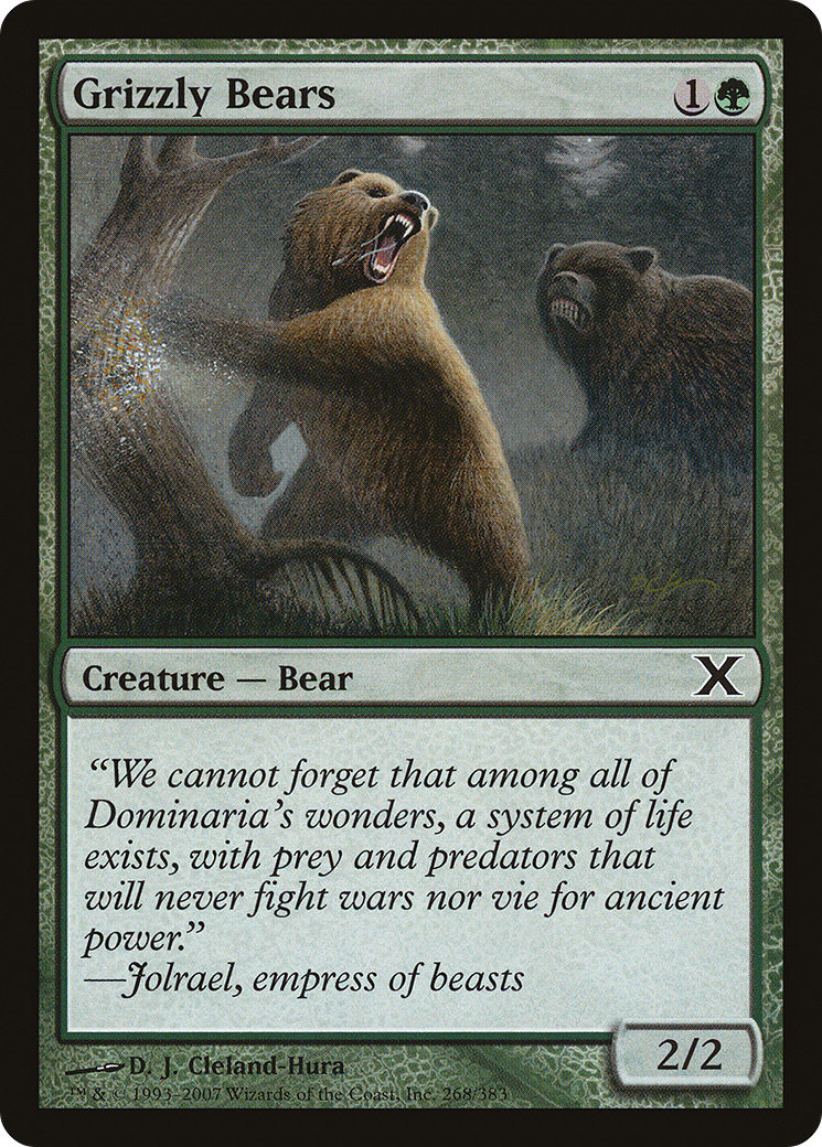 Grizzly Bears (10E-268) - Tenth Edition - Premium MTG Single from Wizards of the Coast - Just $0.25! Shop now at Game Crave Tournament Store