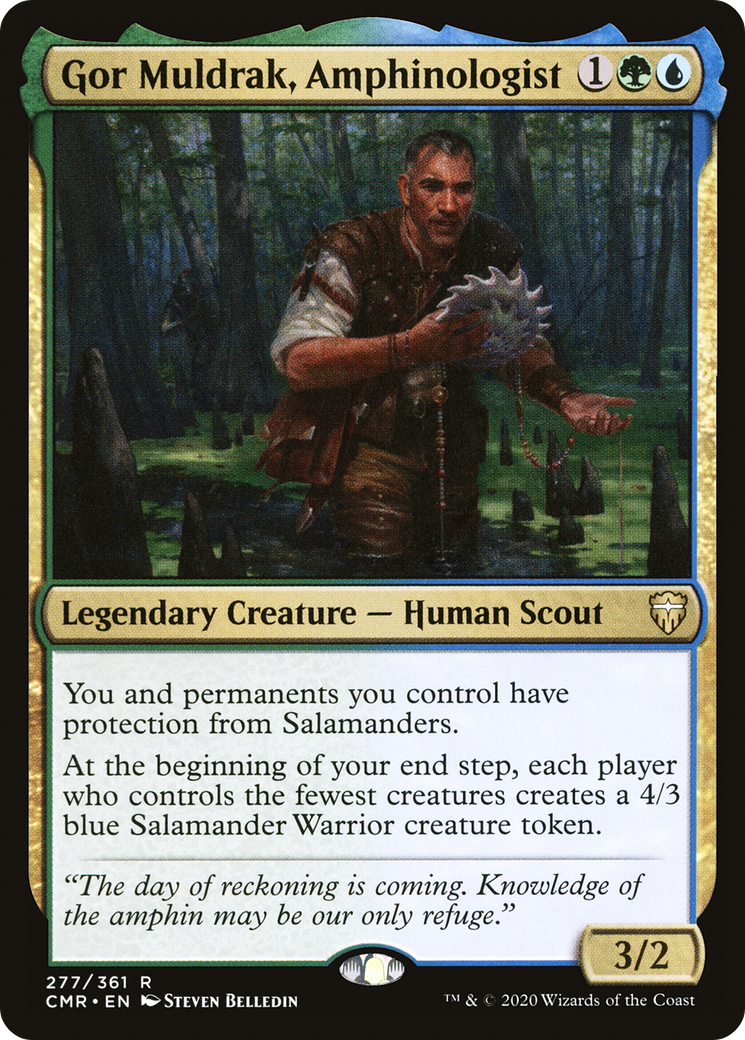 Gor Muldrak, Amphinologist (CMR-277) - Commander Legends Foil - Premium MTG Single from Wizards of the Coast - Just $0.08! Shop now at Game Crave Tournament Store