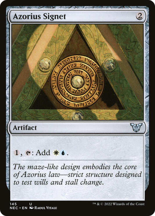 Azorius Signet (NEC-145) - Neon Dynasty Commander - Premium MTG Single from Wizards of the Coast - Just $0.08! Shop now at Game Crave Tournament Store