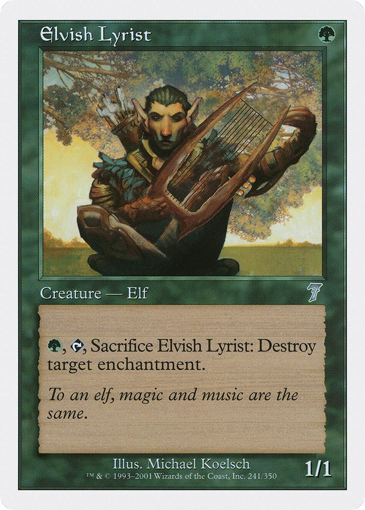 Elvish Lyrist (7ED-241) - Seventh Edition - Premium MTG Single from Wizards of the Coast - Just $0.08! Shop now at Game Crave Tournament Store