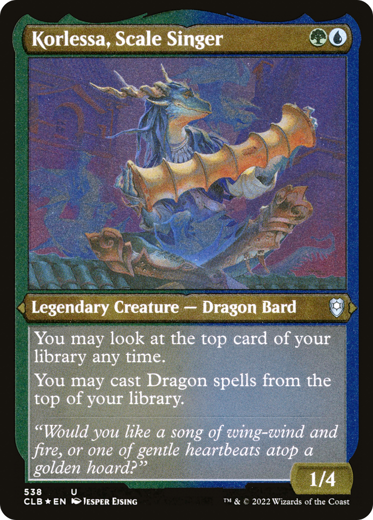 Korlessa, Scale Singer (CLB-538) - Commander Legends: Battle for Baldur's Gate Etched Foil - Premium MTG Single from Wizards of the Coast - Just $0.40! Shop now at Game Crave Tournament Store