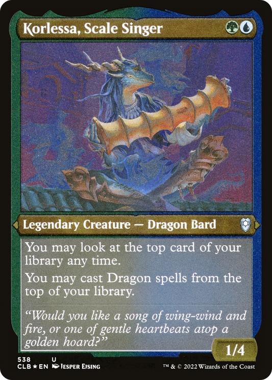 Korlessa, Scale Singer (CLB-538) - Commander Legends: Battle for Baldur's Gate Etched Foil - Premium MTG Single from Wizards of the Coast - Just $0.40! Shop now at Game Crave Tournament Store