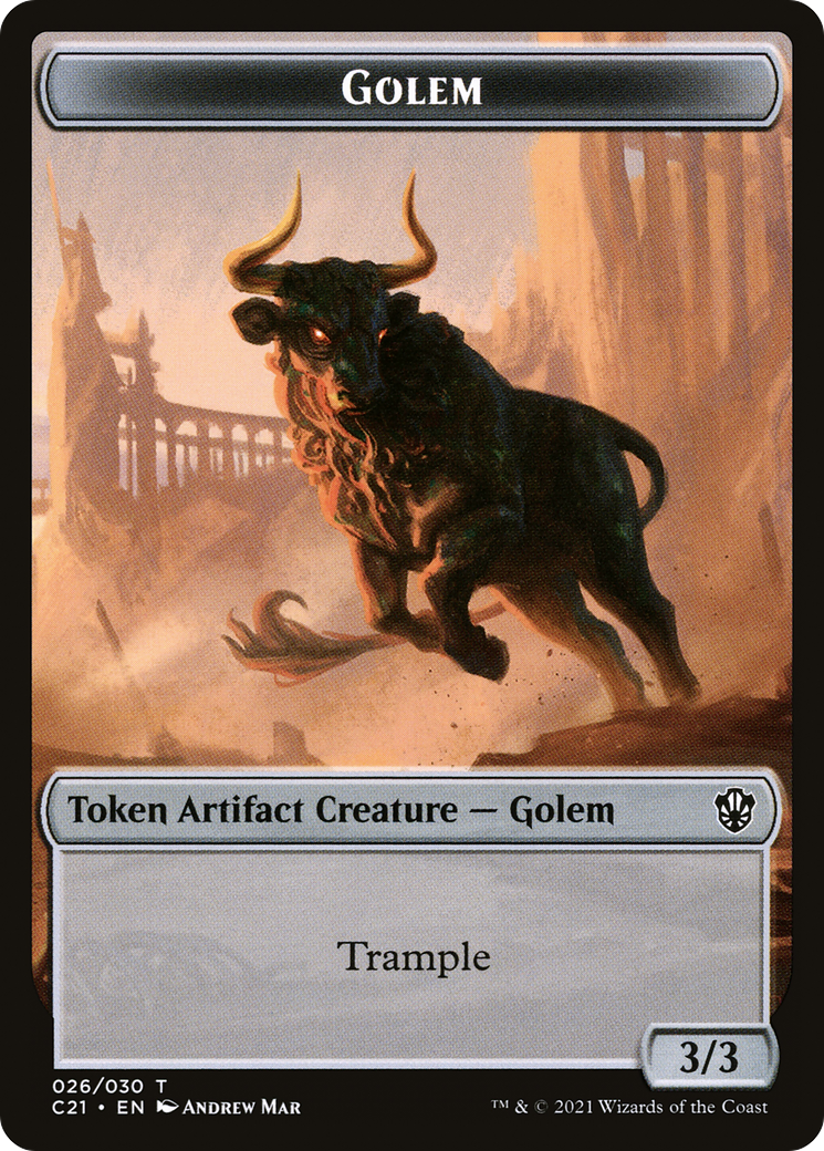 Golem (TC21-026) - Commander 2021 Tokens - Premium MTG Single from Wizards of the Coast - Just $0! Shop now at Game Crave Tournament Store