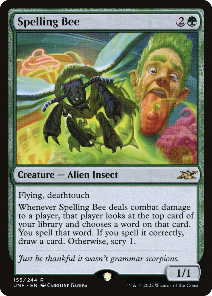 Spelling Bee (UNF-155) - Unfinity - Premium MTG Single from Wizards of the Coast - Just $0.08! Shop now at Game Crave Tournament Store