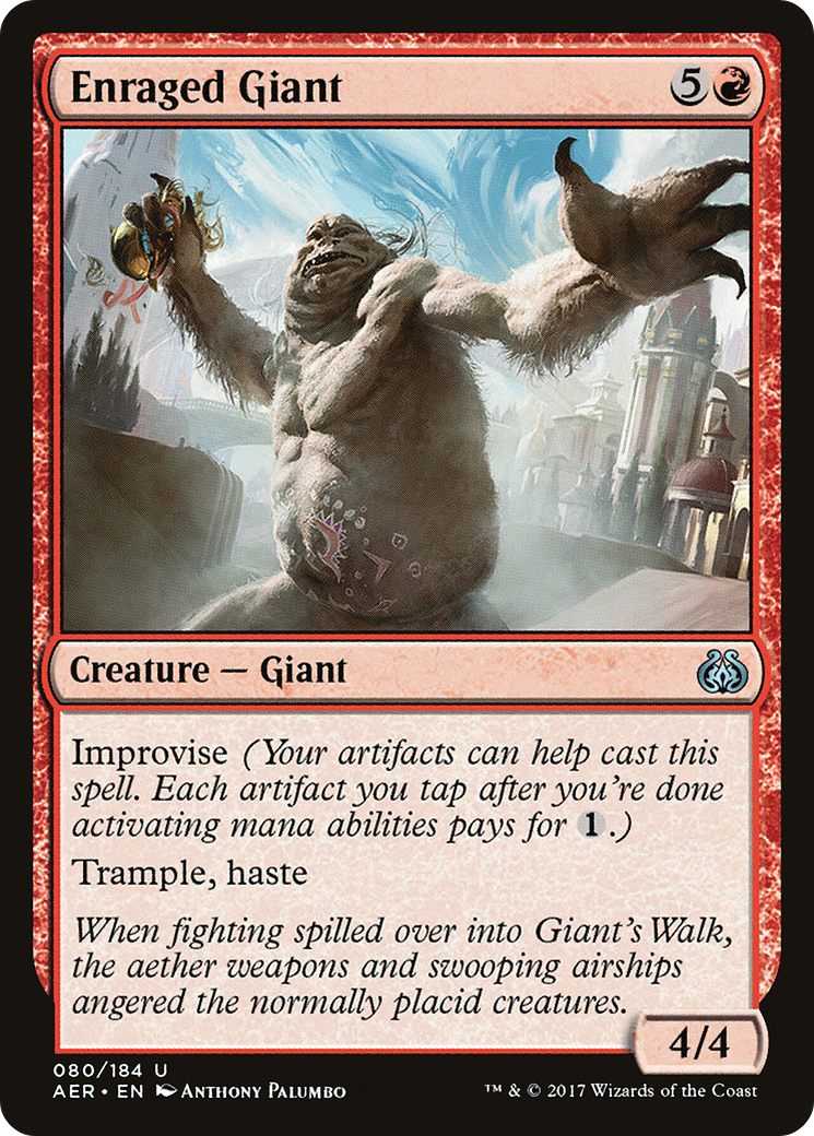 Enraged Giant (AER-080) - Aether Revolt Foil - Premium MTG Single from Wizards of the Coast - Just $0.08! Shop now at Game Crave Tournament Store