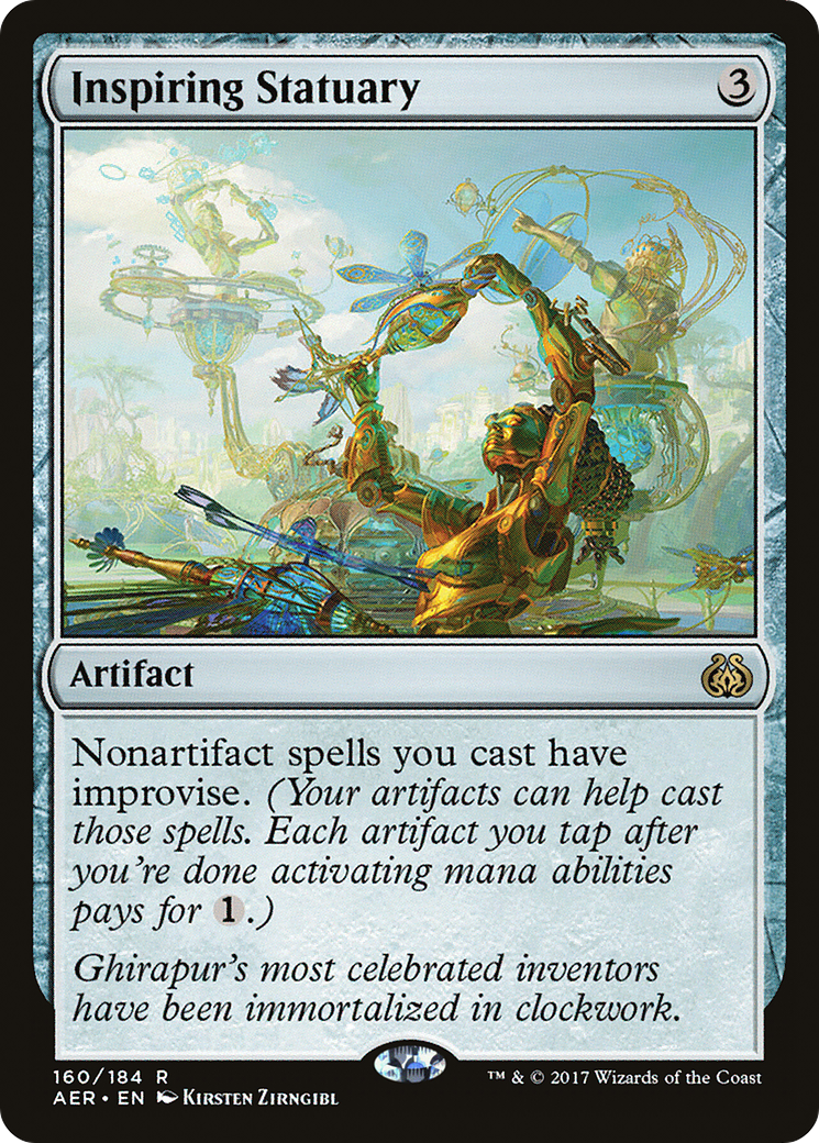 Inspiring Statuary (AER-160) - Aether Revolt Foil - Premium MTG Single from Wizards of the Coast - Just $1.79! Shop now at Game Crave Tournament Store