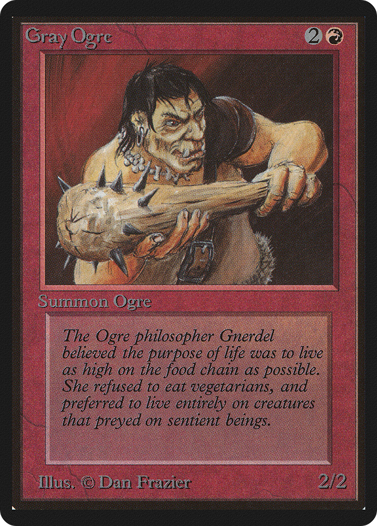 Gray Ogre (LEB-157) - Limited Edition Beta - Premium MTG Single from Wizards of the Coast - Just $1.09! Shop now at Game Crave Tournament Store