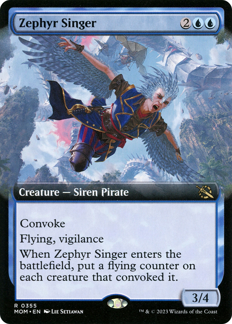 Zephyr Singer (MOM-355) - March of the Machine: (Extended Art) - Premium MTG Single from Wizards of the Coast - Just $0.08! Shop now at Game Crave Tournament Store