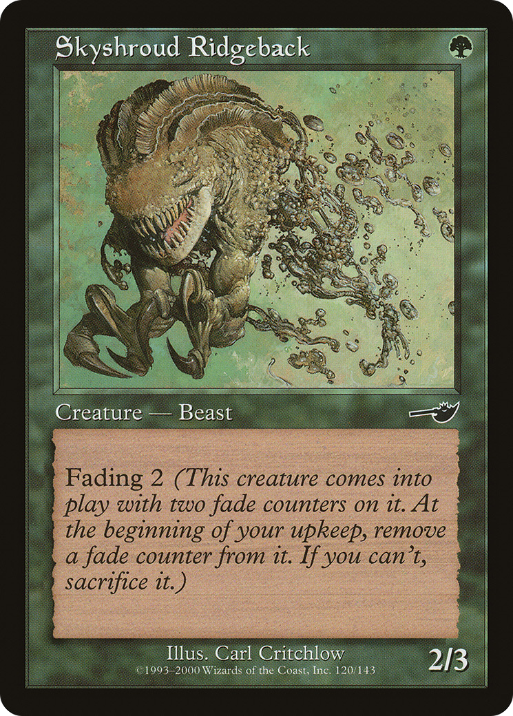 Skyshroud Ridgeback (NEM-120) - Nemesis - Premium MTG Single from Wizards of the Coast - Just $0.08! Shop now at Game Crave Tournament Store