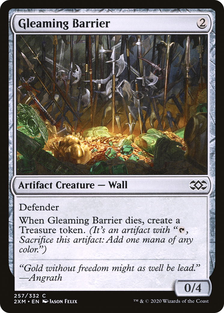 Gleaming Barrier (2XM-257) - Double Masters Foil - Premium MTG Single from Wizards of the Coast - Just $0.08! Shop now at Game Crave Tournament Store