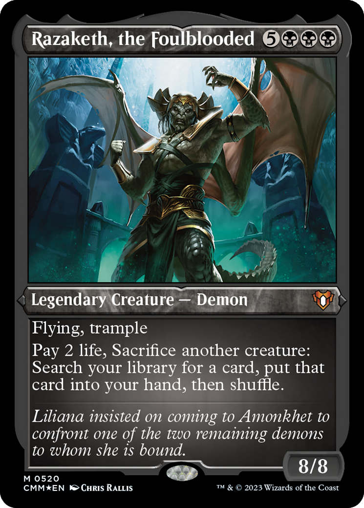 Razaketh, the Foulblooded (CMM-520) - Commander Masters Etched Foil - Premium MTG Single from Wizards of the Coast - Just $4.58! Shop now at Game Crave Tournament Store