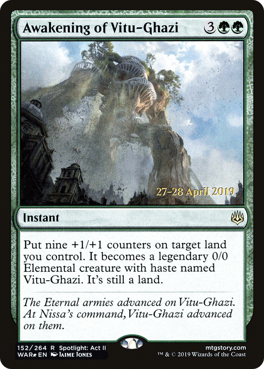 Awakening of Vitu-Ghazi (PWAR-152S) - War of the Spark Promos Foil - Premium MTG Single from Wizards of the Coast - Just $0.22! Shop now at Game Crave Tournament Store