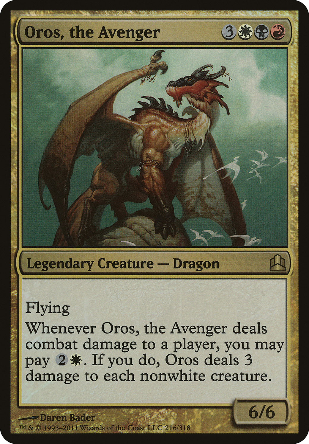 Oros, the Avenger (OCMD-216) - Commander 2011 Oversized Foil - Premium MTG Single from Wizards of the Coast - Just $1.09! Shop now at Game Crave Tournament Store