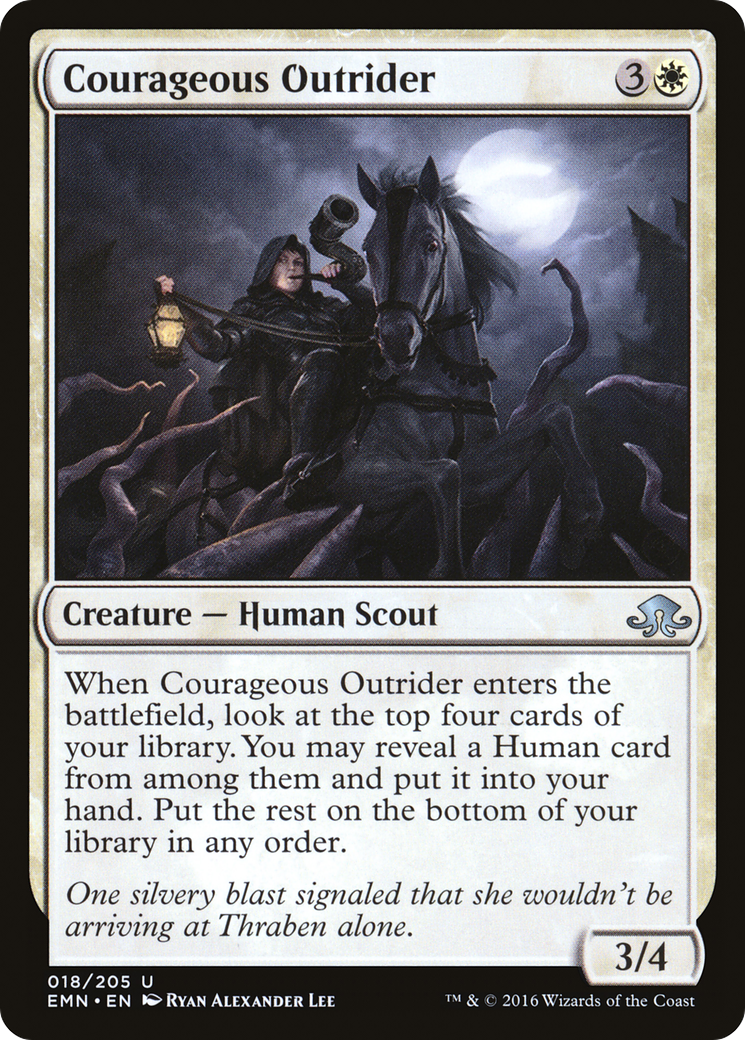 Courageous Outrider (EMN-018) - Eldritch Moon Foil - Premium MTG Single from Wizards of the Coast - Just $0.25! Shop now at Game Crave Tournament Store
