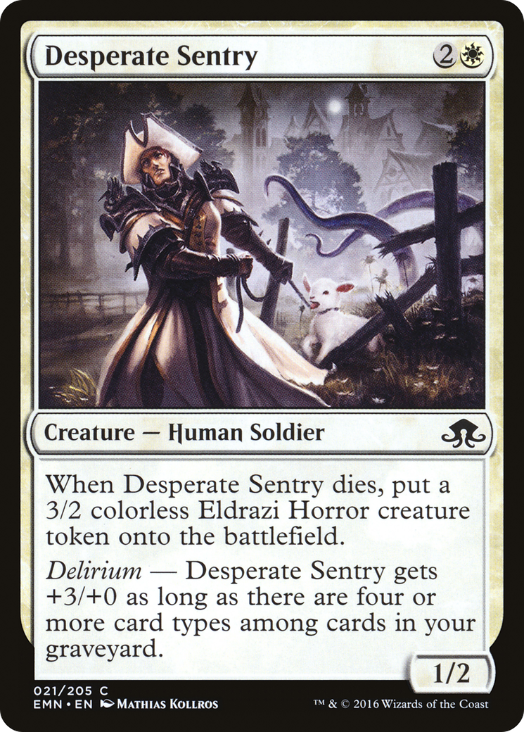 Desperate Sentry (EMN-021) - Eldritch Moon - Premium MTG Single from Wizards of the Coast - Just $0.25! Shop now at Game Crave Tournament Store