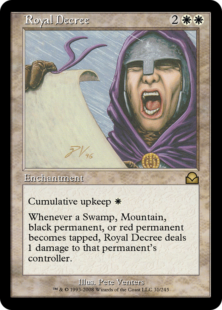Royal Decree (ME2-031) - Masters Edition II Foil - Premium MTG Single from Wizards of the Coast - Just $0! Shop now at Game Crave Tournament Store