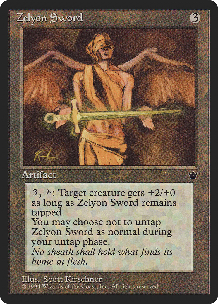 Zelyon Sword (FEM-091) - Fallen Empires - Premium MTG Single from Wizards of the Coast - Just $0.50! Shop now at Game Crave Tournament Store