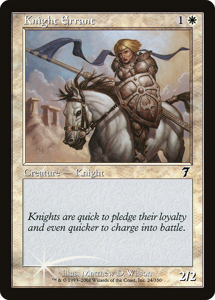 Knight Errant (7ED-24★) - Seventh Edition Foil - Premium MTG Single from Wizards of the Coast - Just $0.71! Shop now at Game Crave Tournament Store