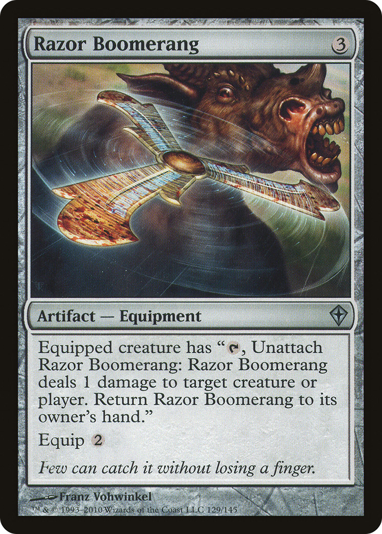 Razor Boomerang (WWK-129) - Worldwake Foil - Premium MTG Single from Wizards of the Coast - Just $0.13! Shop now at Game Crave Tournament Store