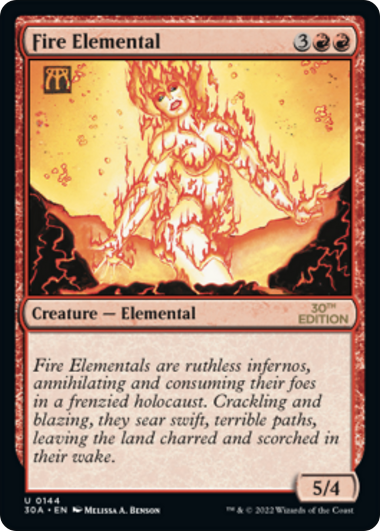 Fire Elemental (30A-144) - 30th Anniversary Edition - Premium MTG Single from Wizards of the Coast - Just $3.13! Shop now at Game Crave Tournament Store