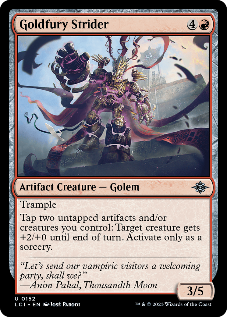 Goldfury Strider (LCI-152) - The Lost Caverns of Ixalan - Premium MTG Single from Wizards of the Coast - Just $0.08! Shop now at Game Crave Tournament Store
