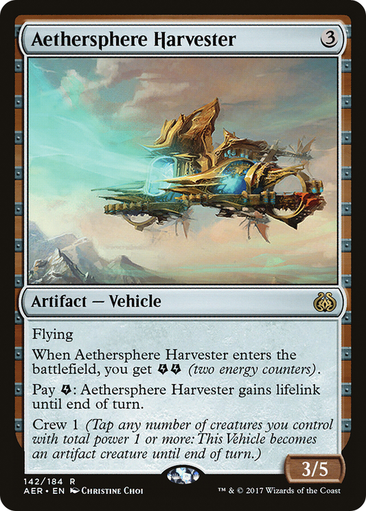 Aethersphere Harvester (AER-142) - Aether Revolt - Premium MTG Single from Wizards of the Coast - Just $0.23! Shop now at Game Crave Tournament Store
