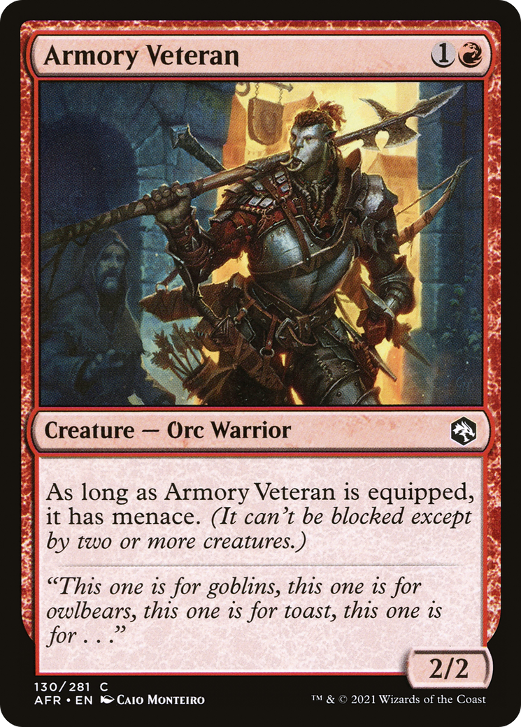 Armory Veteran (AFR-130) - Adventures in the Forgotten Realms Foil - Premium MTG Single from Wizards of the Coast - Just $0.25! Shop now at Game Crave Tournament Store