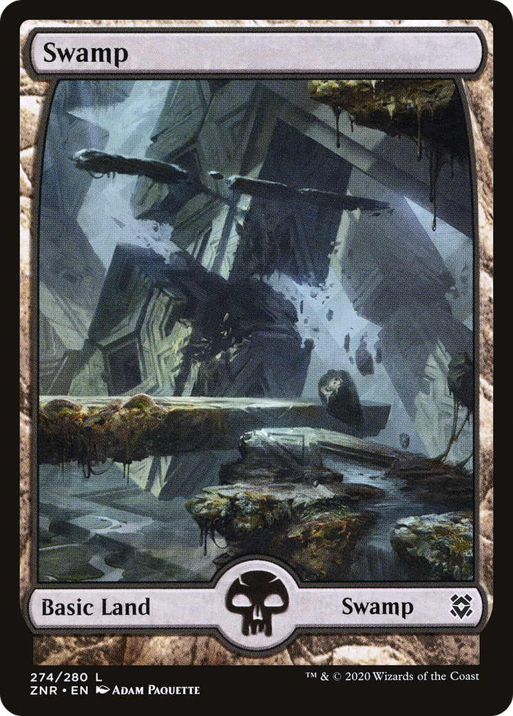 Swamp (ZNR-274) - Zendikar Rising - Premium MTG Single from Wizards of the Coast - Just $0.25! Shop now at Game Crave Tournament Store