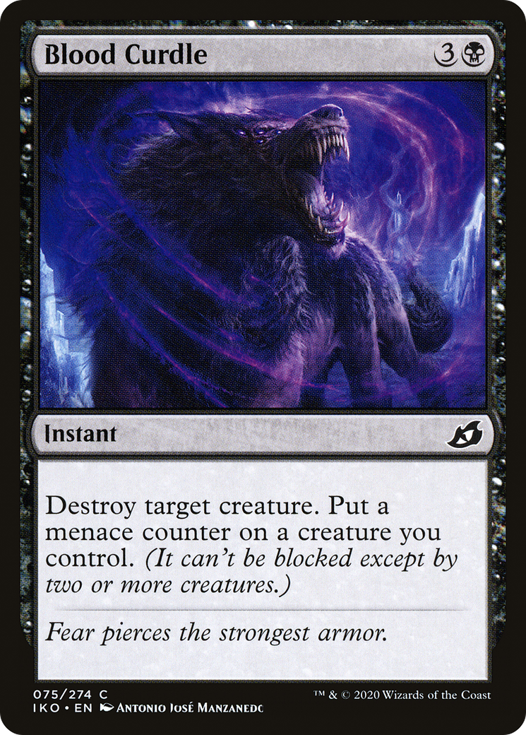 Blood Curdle (IKO-075) - Ikoria: Lair of Behemoths - Premium MTG Single from Wizards of the Coast - Just $0.08! Shop now at Game Crave Tournament Store