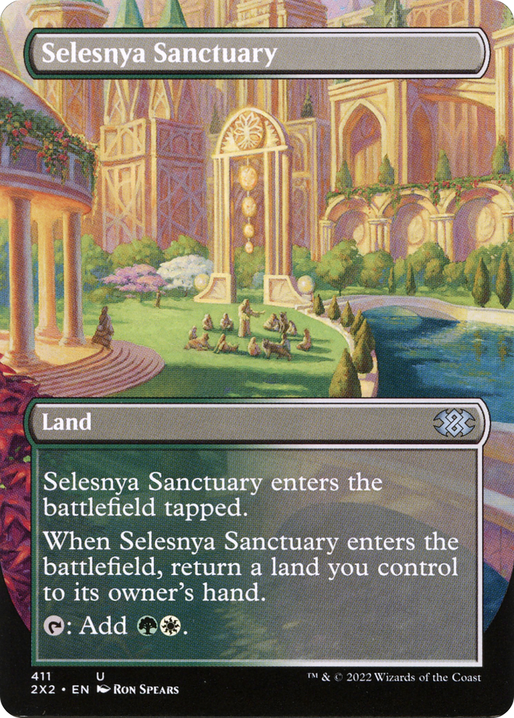 Selesnya Sanctuary (2X2-411) - Double Masters 2022 (Borderless) - Premium MTG Single from Wizards of the Coast - Just $0.30! Shop now at Game Crave Tournament Store