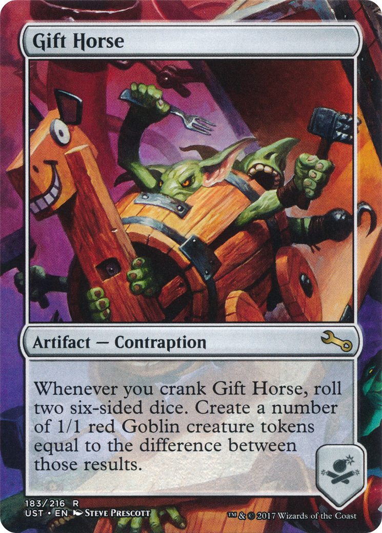 Gift Horse (UST-183) - Unstable (Borderless) Foil - Premium MTG Single from Wizards of the Coast - Just $0.28! Shop now at Game Crave Tournament Store