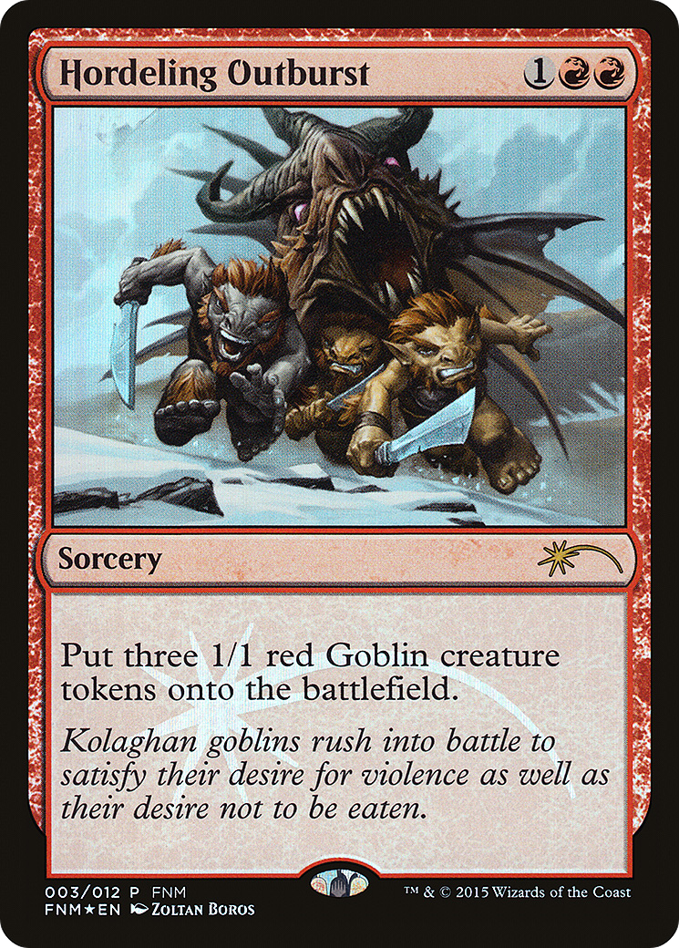 Hordeling Outburst (F15-003) - Friday Night Magic 2015 Foil - Premium MTG Single from Wizards of the Coast - Just $0.14! Shop now at Game Crave Tournament Store
