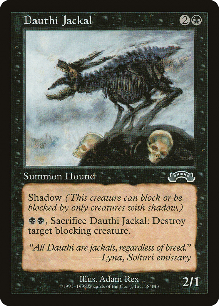 Dauthi Jackal (EXO-058) - Exodus - Premium MTG Single from Wizards of the Coast - Just $0.08! Shop now at Game Crave Tournament Store