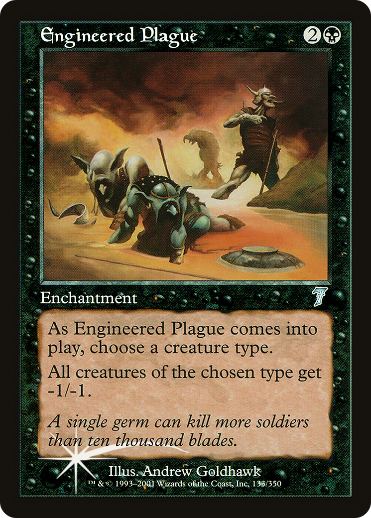 Engineered Plague (7ED-133★) - Seventh Edition Foil - Premium MTG Single from Wizards of the Coast - Just $7.08! Shop now at Game Crave Tournament Store