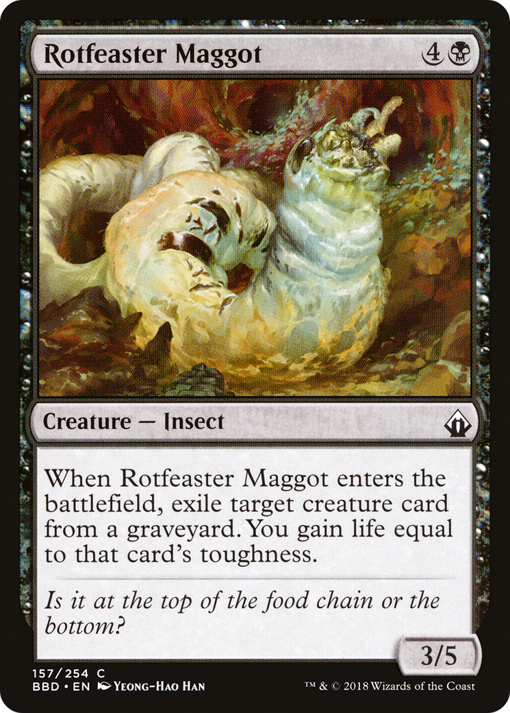 Rotfeaster Maggot (BBD-157) - Battlebond - Premium MTG Single from Wizards of the Coast - Just $0.25! Shop now at Game Crave Tournament Store