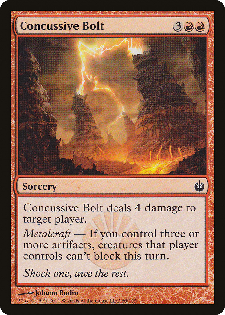 Concussive Bolt (MBS-060) - Mirrodin Besieged - Premium MTG Single from Wizards of the Coast - Just $0.08! Shop now at Game Crave Tournament Store