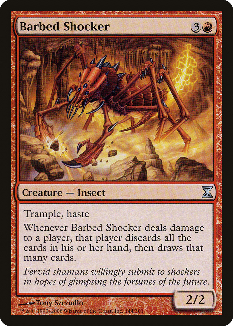 Barbed Shocker (TSP-144) - Time Spiral Foil - Premium MTG Single from Wizards of the Coast - Just $0.19! Shop now at Game Crave Tournament Store