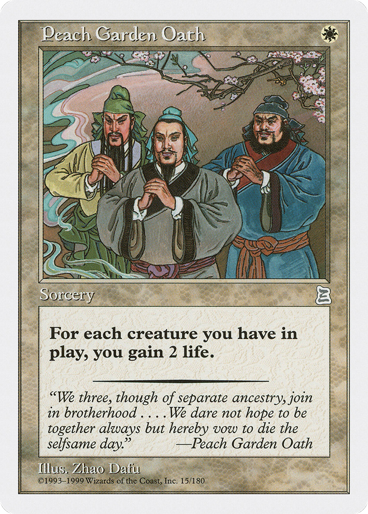 Peach Garden Oath (PTK-015) - Portal Three Kingdoms - Premium MTG Single from Wizards of the Coast - Just $15.79! Shop now at Game Crave Tournament Store